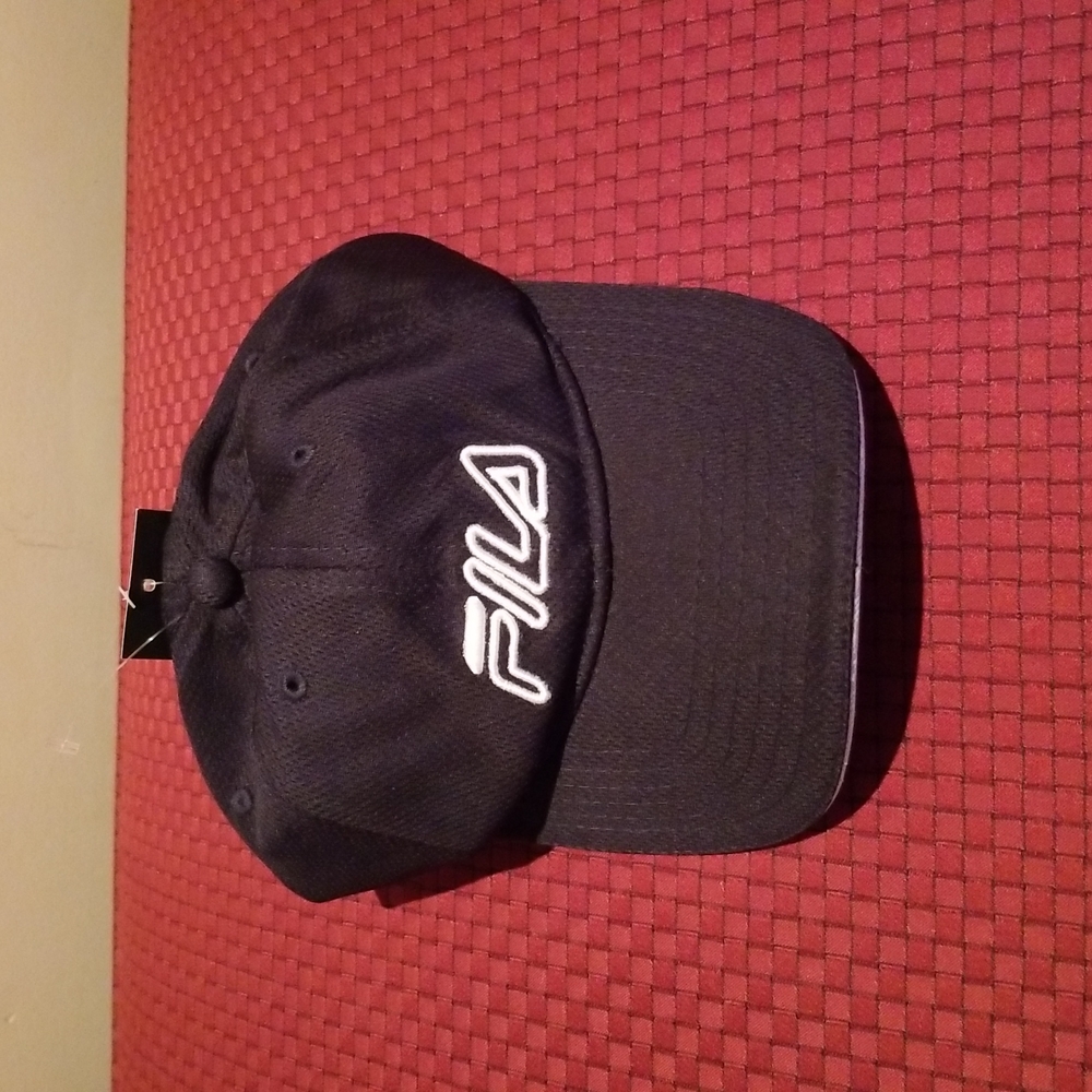Navy Fila Adjustable Sports Hat Cap White Logo One Size Fits Most